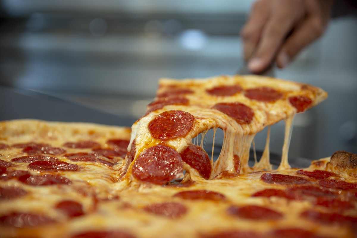 The Fontana family working at the original pizzeria